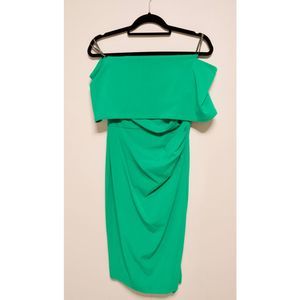 Vince Camuto Green Off-Shoulder Dress